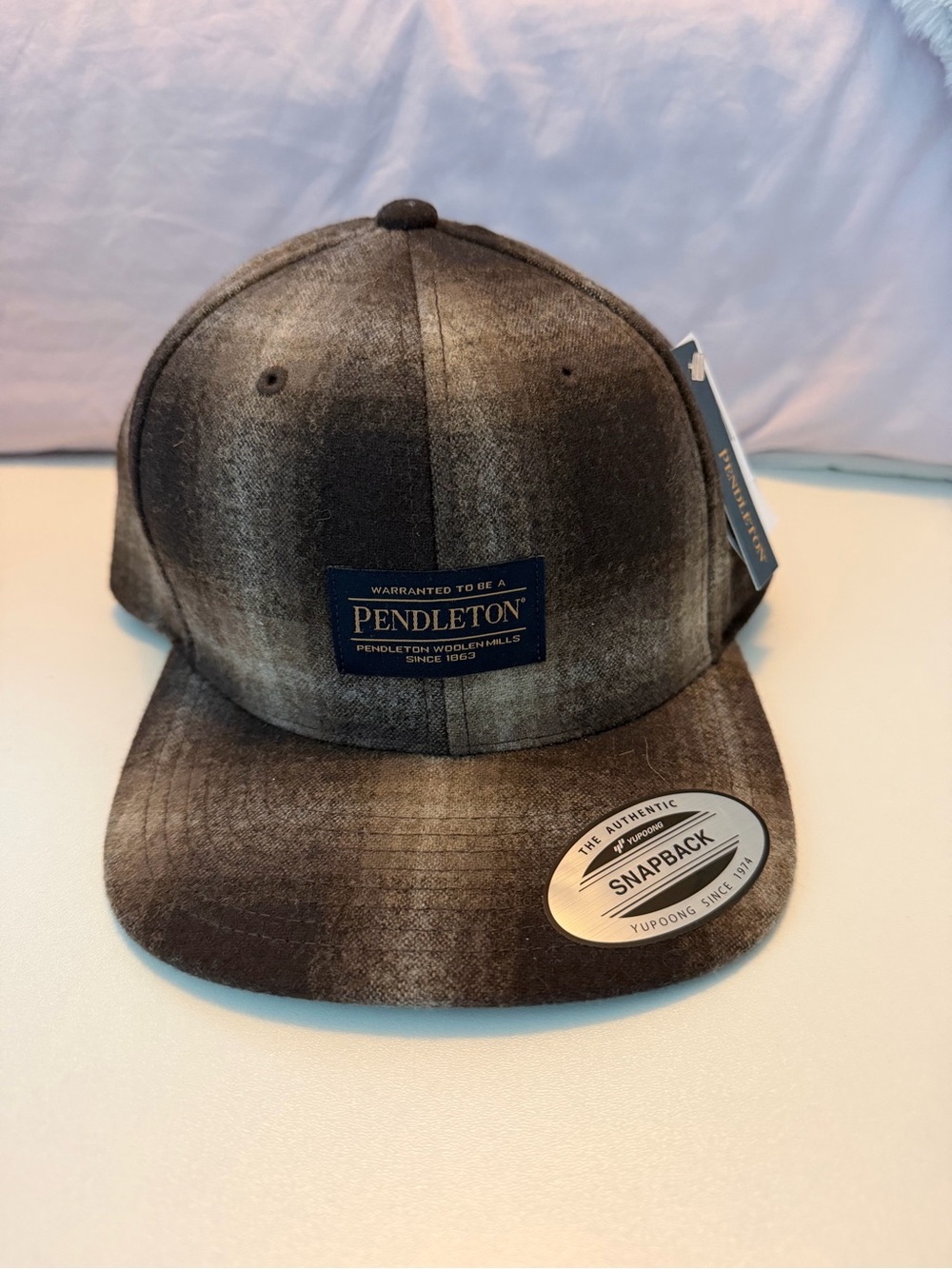 NWT Pendleton Brown to Gray Ombre Snapback Wool Hat